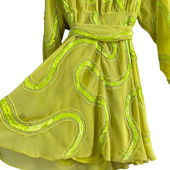 ASOS Curve Lime Green Mini Dress - Picture 10 of 16